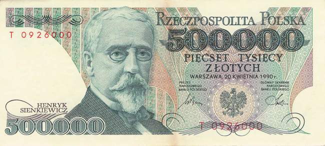 500000 Zloty Polen p156 1990